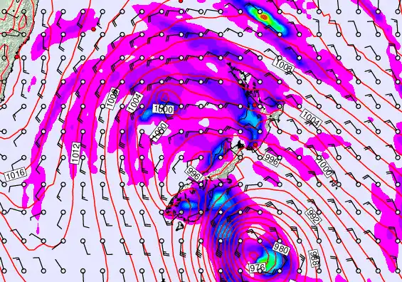 New Zealand forecast chart for Tuesday, April 14th, 2026 at 12:00 PM