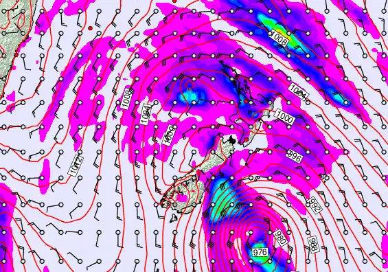 New Zealand forecast chart for Tuesday, April 14th, 2026 at 6:00 PM