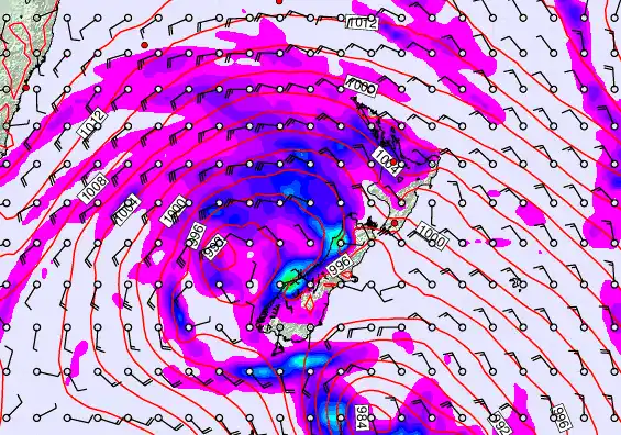 New Zealand forecast chart for Tuesday, April 14th, 2026 at 6:00 AM