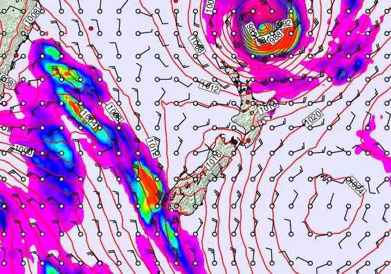 New Zealand forecast chart for Saturday, April 11th, 2026 at 12:00 AM