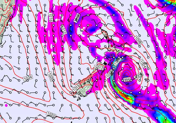 New Zealand forecast chart for Monday, April 20th, 2026 at 6:00 AM