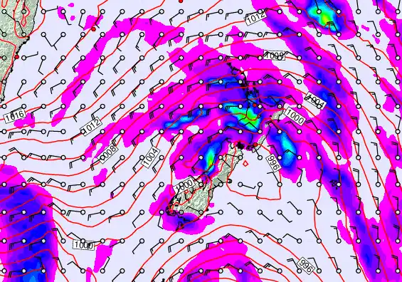 New Zealand forecast chart for Tuesday, April 14th, 2026 at 12:00 PM