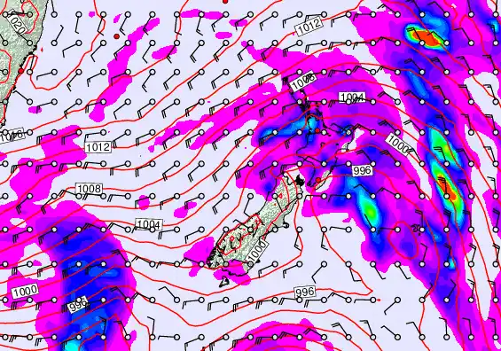 New Zealand forecast chart for Tuesday, April 14th, 2026 at 6:00 PM