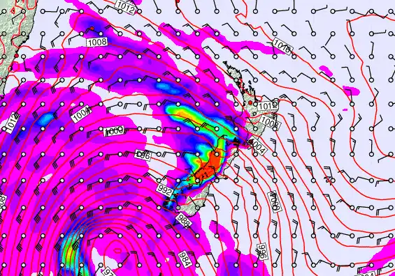 New Zealand forecast chart for Friday, April 17th, 2026 at 6:00 AM