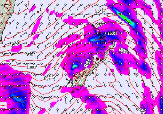New Zealand forecast chart for Tuesday, April 14th, 2026 at 12:00 PM