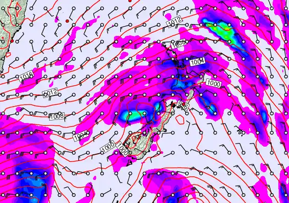 New Zealand forecast chart for Tuesday, April 14th, 2026 at 12:00 PM