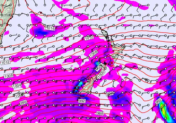 New Zealand forecast chart for Wednesday, April 15th, 2026 at 6:00 PM