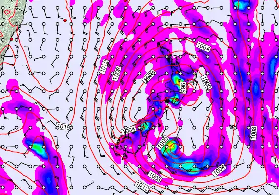 New Zealand forecast chart for Monday, April 20th, 2026 at 6:00 AM