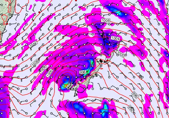 New Zealand forecast chart for Tuesday, April 14th, 2026 at 6:00 AM