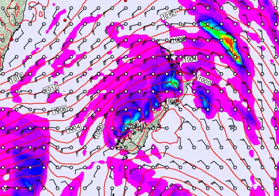New Zealand forecast chart for Tuesday, April 14th, 2026 at 12:00 PM