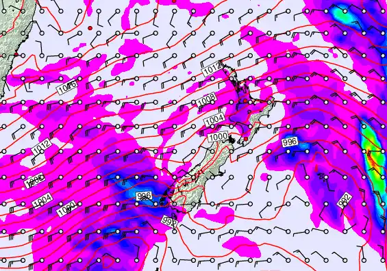 New Zealand forecast chart for Wednesday, April 15th, 2026 at 12:00 AM