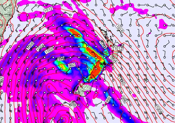 New Zealand forecast chart for Friday, April 17th, 2026 at 6:00 PM