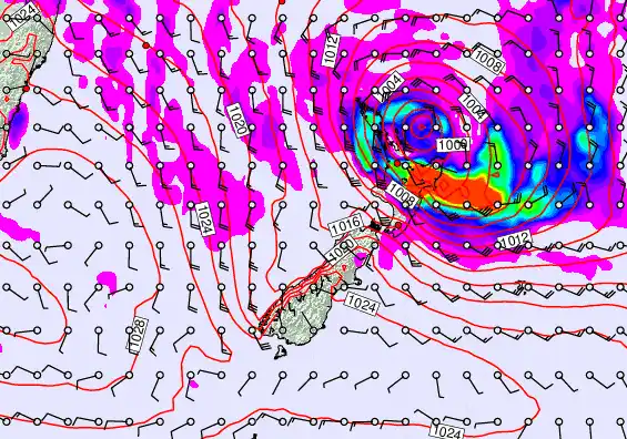 New Zealand forecast chart for Monday, April 20th, 2026 at 6:00 PM