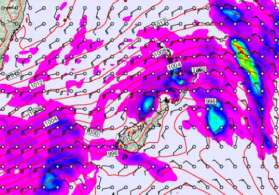 New Zealand forecast chart for Tuesday, April 14th, 2026 at 6:00 PM