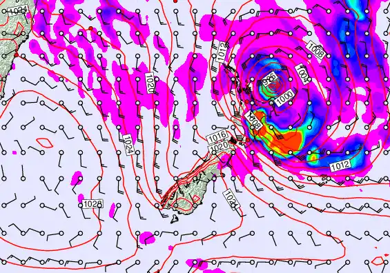 New Zealand forecast chart for Monday, April 20th, 2026 at 6:00 PM