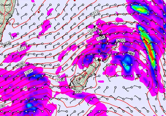 New Zealand forecast chart for Tuesday, April 14th, 2026 at 6:00 PM