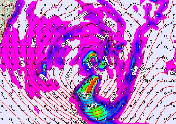 New Zealand forecast chart for Monday, April 20th, 2026 at 6:00 PM