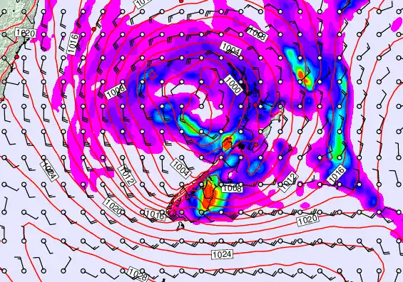 New Zealand forecast chart for Monday, April 20th, 2026 at 6:00 AM