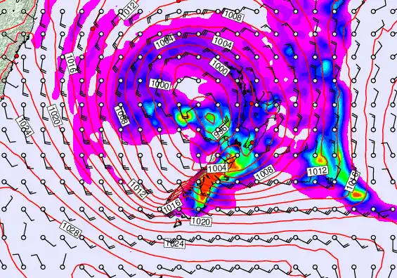New Zealand forecast chart for Monday, April 20th, 2026 at 6:00 AM