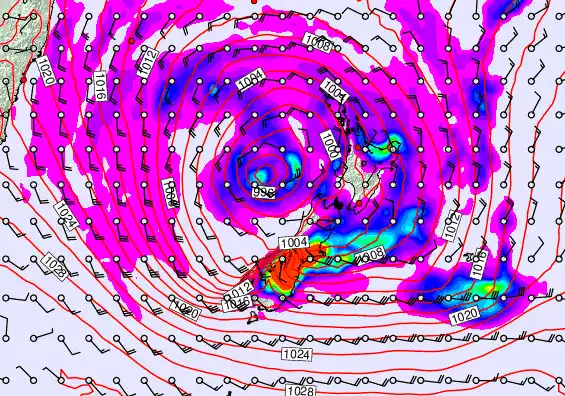 New Zealand forecast chart for Monday, April 20th, 2026 at 6:00 PM