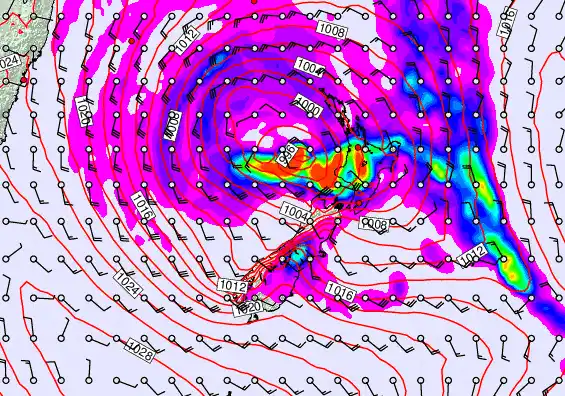New Zealand forecast chart for Monday, April 20th, 2026 at 12:00 AM