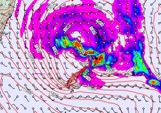 New Zealand forecast chart for Monday, April 20th, 2026 at 6:00 AM
