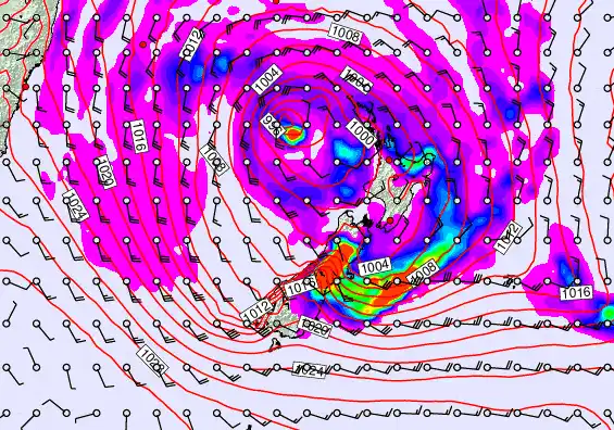 New Zealand forecast chart for Monday, April 20th, 2026 at 6:00 PM