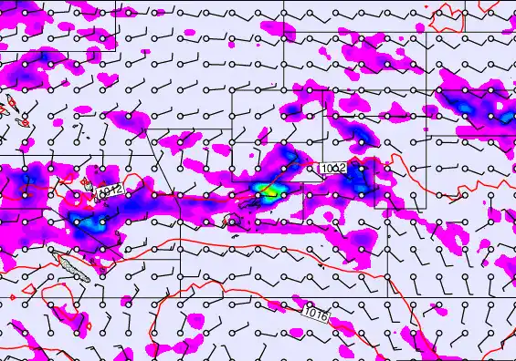 Pacific Islands forecast chart for Saturday, April 18th, 2026 at 12:00 AM