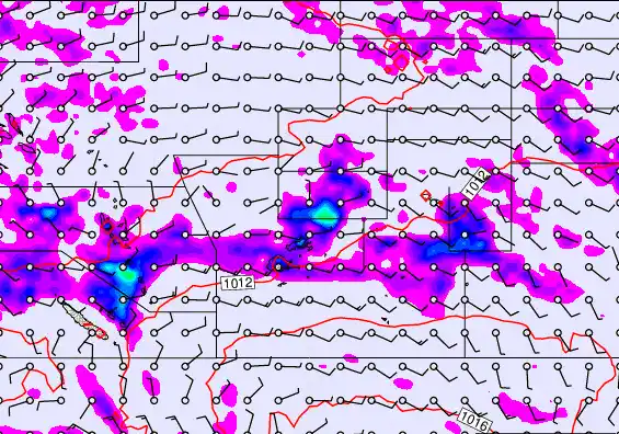Pacific Islands forecast chart for Saturday, April 18th, 2026 at 6:00 AM
