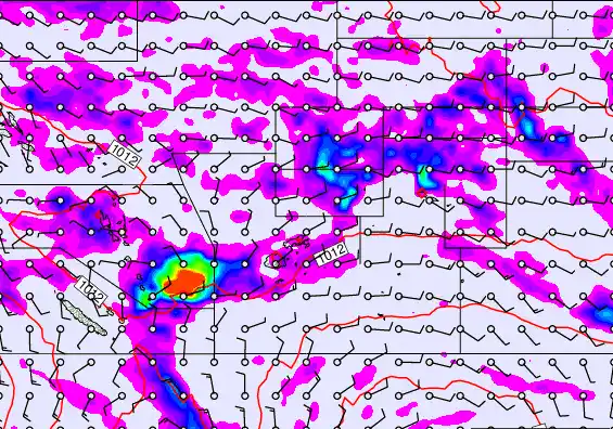 Pacific Islands forecast chart for Sunday, April 19th, 2026 at 12:00 AM