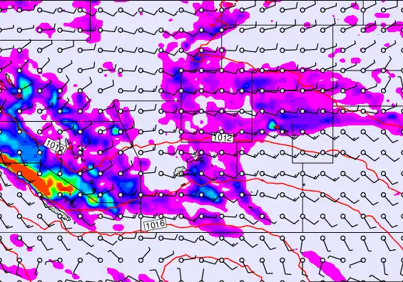 Pacific Islands forecast chart for Friday, April 24th, 2026 at 12:00 AM