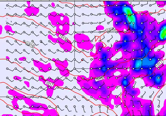 Pitcairn Island forecast chart for Monday, April 20th, 2026 at 6:00 AM