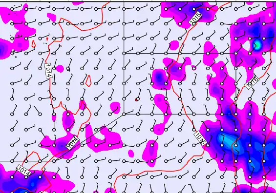 Pitcairn Island forecast chart for Tuesday, April 21st, 2026 at 6:00 AM