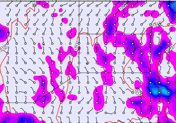 Pitcairn Island forecast chart for Tuesday, April 21st, 2026 at 12:00 PM