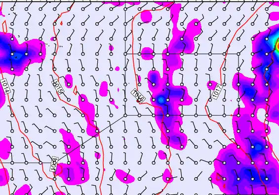 Pitcairn Island forecast chart for Tuesday, April 21st, 2026 at 6:00 PM