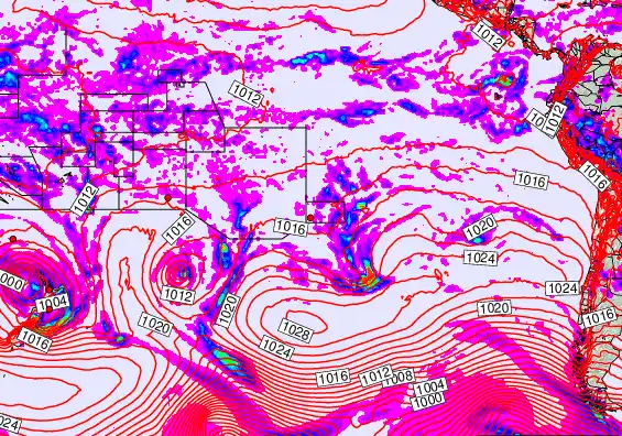 South Pacific forecast chart for Monday, April 20th, 2026 at 6:00 PM