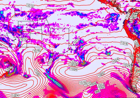 South Pacific forecast chart for Tuesday, April 21st, 2026 at 12:00 AM