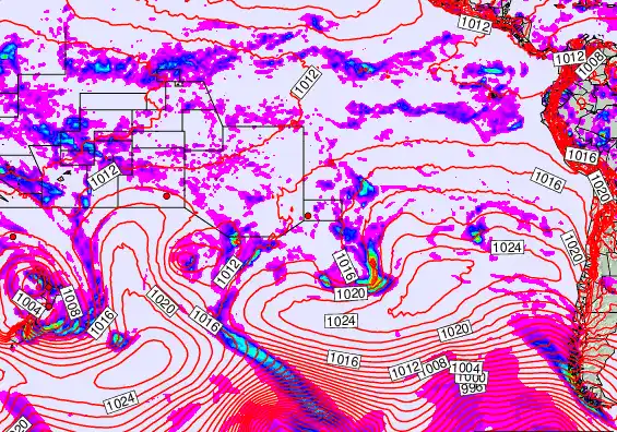 South Pacific forecast chart for Tuesday, April 21st, 2026 at 6:00 AM