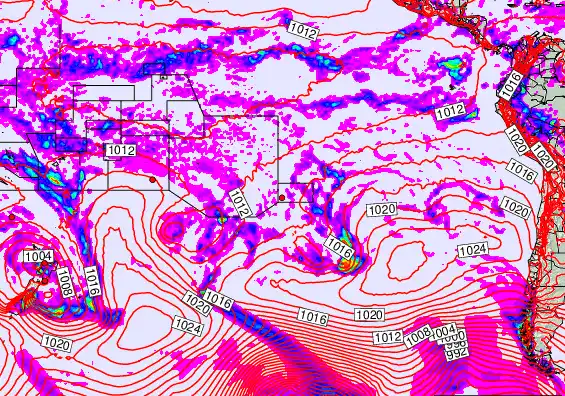 South Pacific forecast chart for Tuesday, April 21st, 2026 at 12:00 PM