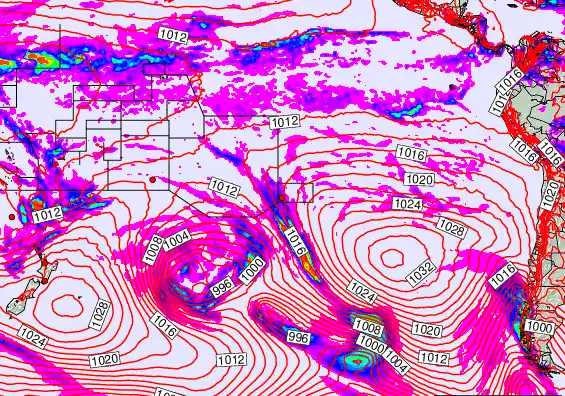 South Pacific forecast chart for Sunday, April 26th, 2026 at 6:00 AM