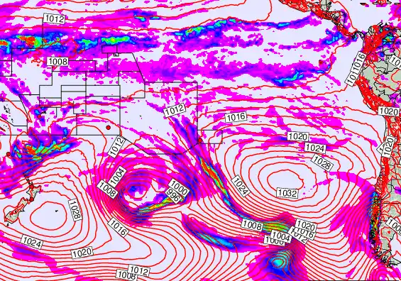 South Pacific forecast chart for Sunday, April 26th, 2026 at 12:00 PM