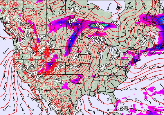 USA forecast chart for Friday, April 17th, 2026 at 12:00 PM