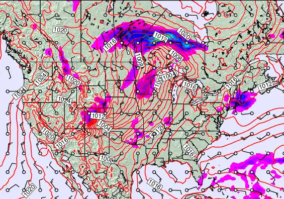 USA forecast chart for Friday, April 17th, 2026 at 6:00 PM