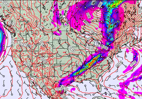 USA forecast chart for Sunday, April 19th, 2026 at 12:00 AM