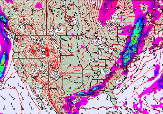 USA forecast chart for Sunday, April 19th, 2026 at 12:00 PM