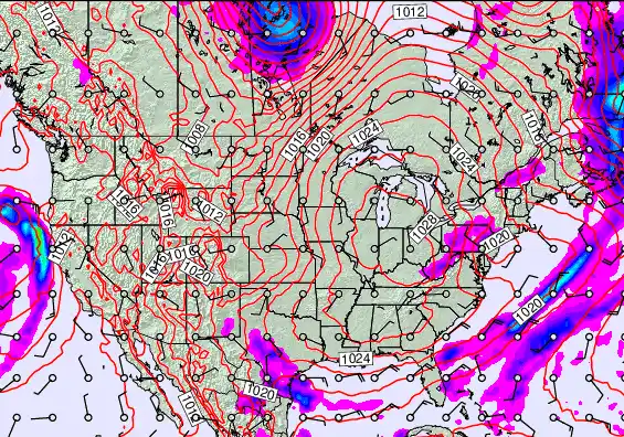 USA forecast chart for Monday, April 20th, 2026 at 12:00 PM