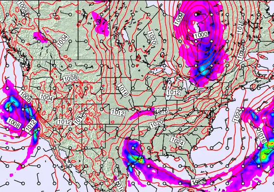 USA forecast chart for Tuesday, April 21st, 2026 at 6:00 PM
