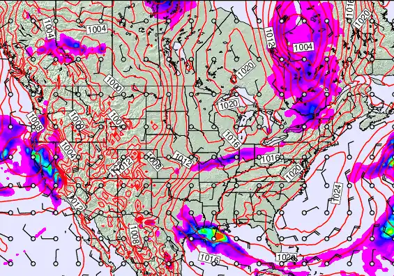 USA forecast chart for Wednesday, April 22nd, 2026 at 12:00 AM