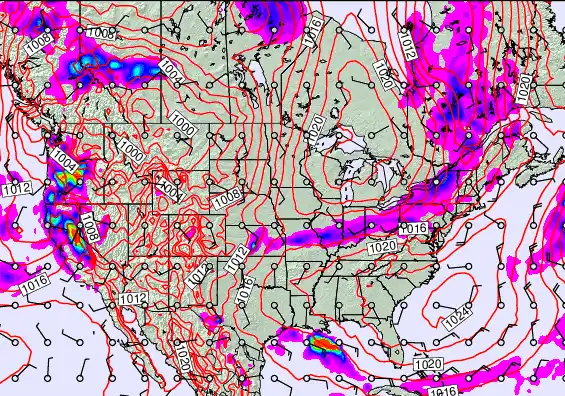 USA forecast chart for Wednesday, April 22nd, 2026 at 6:00 AM