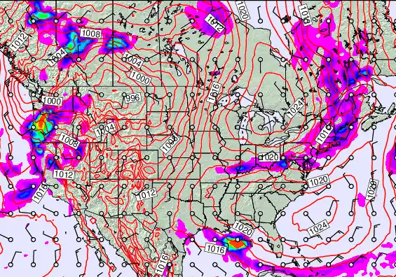 USA forecast chart for Wednesday, April 22nd, 2026 at 12:00 PM